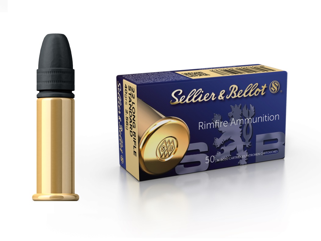 Sellier & Bellot STANDARD Ammunition .22 Long Rifle 40 grain Lead Round Nose box of 500